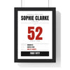 Personalised Cricket Milestone Print - framed white version, a junior first fifty