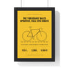 Personalised Cycling Print - framed classic yellow cycling print for a sportive