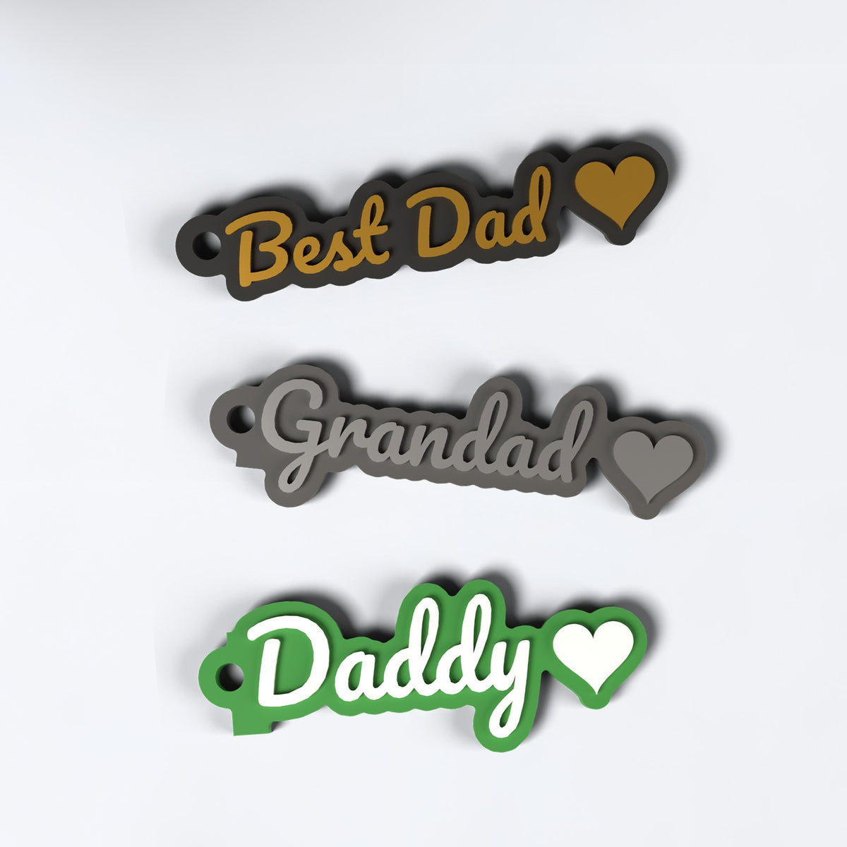 Personalised Dad Keyring - personalised dad keyring examples