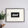 Personalised Dad Rock Star Print - dad rock star print on the living room wall