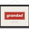 Personalised Dad Rock Star Print - framed red grandad version