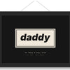 Personalised Dad Rock Star Print - framed cream on black daddy version