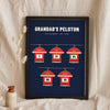 Personalised Dad's Dream Team Print - navy cycling jersey version for Grandad