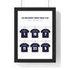 Personalised Dad's Dream Team Print - white version with six plain football shirts