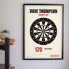 Personalised Darts Print - personalised darts print on the wall