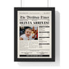 Personalised Day You Were Born Newspaper Print - framed personalised day you were born newspaper print