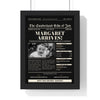 Personalised Day You Were Born Newspaper Print - black and gold edition for a 60th birthday
