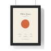 Personalised The Day You Were Born Print - framed cream print with a terracotta waning moon