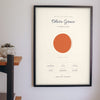 Personalised The Day You Were Born Print - on the nursery wall