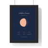 Personalised The Day You Were Born Print - framed navy and peach new baby version