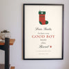 Personalised Dear Santa Pet Print - Dear Santa dog print on a kitchen wall