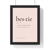 Personalised Definition Print - framed blush Bestie definition print