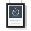 Personalised Diamond Wedding Anniversary Print - modern, light