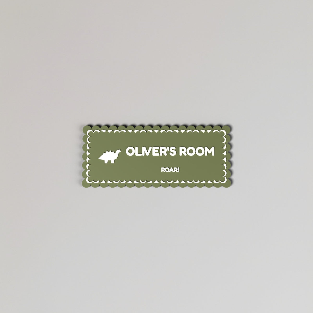 Personalised Dinosaur Door Sign - personalised dinosaur door sign on the wall