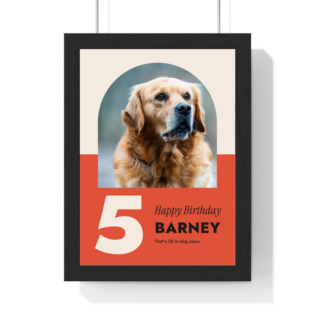 Personalised Dog Birthday Print - framed personalised dog birthday print