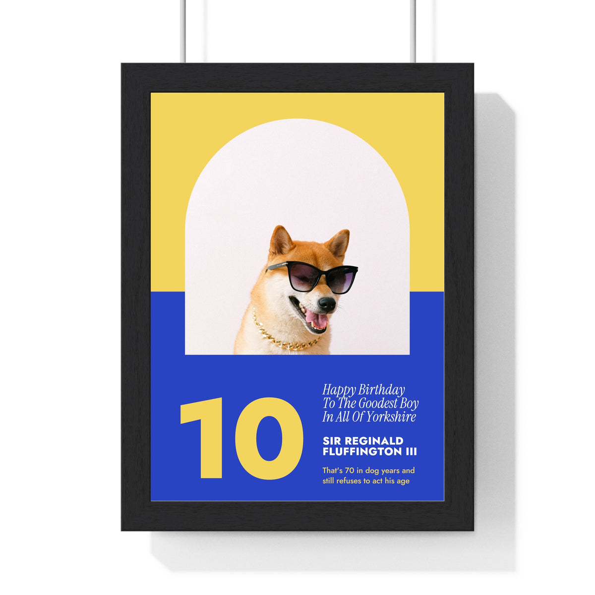 Personalised Dog Birthday Print - another design