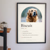 Personalised Dog Definition Print - hanging on a living room wall