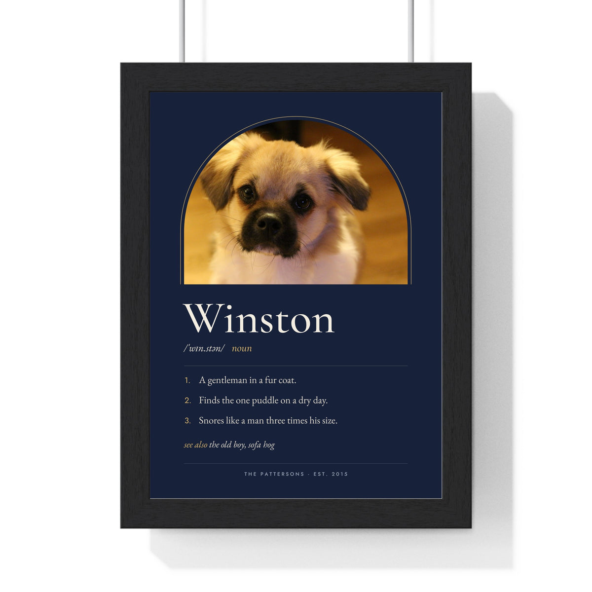 Personalised Dog Definition Print - another colourway