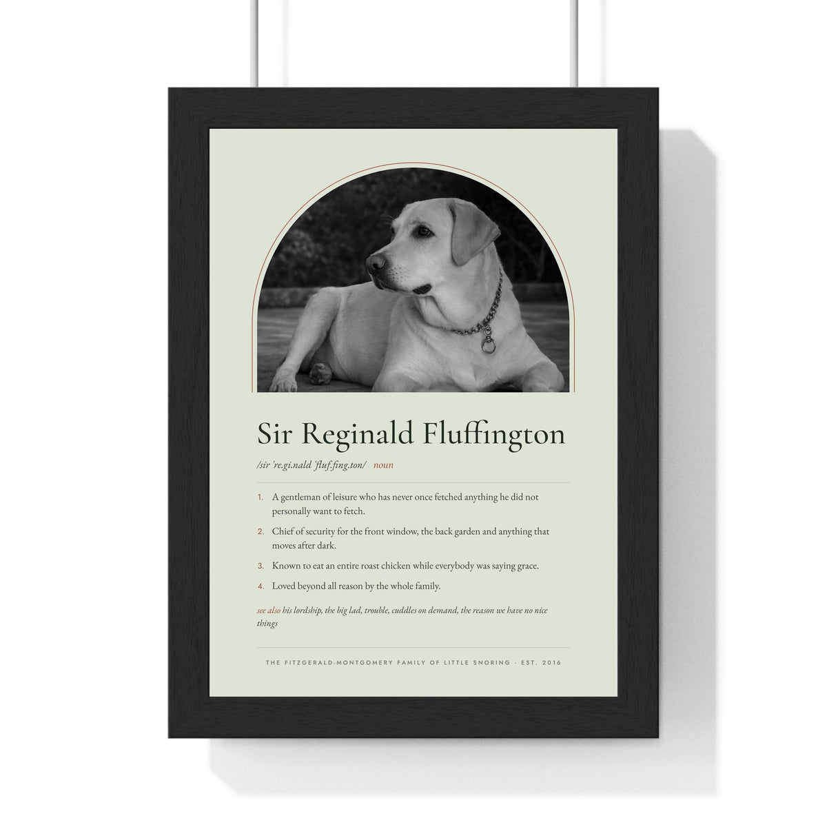 Personalised Dog Definition Print - another design