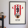 Personalised Dog Football Shirt Print - hanging on a living room wall