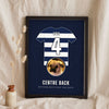 Personalised Dog Football Shirt Print - leaning in a frame