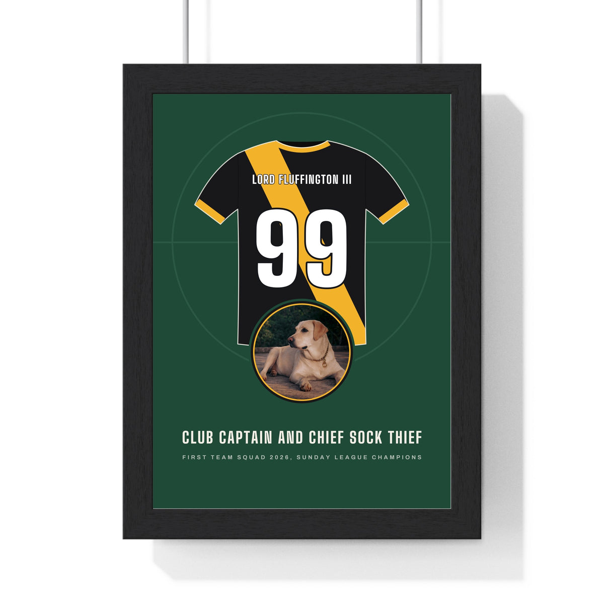 Personalised Dog Football Shirt Print - another design