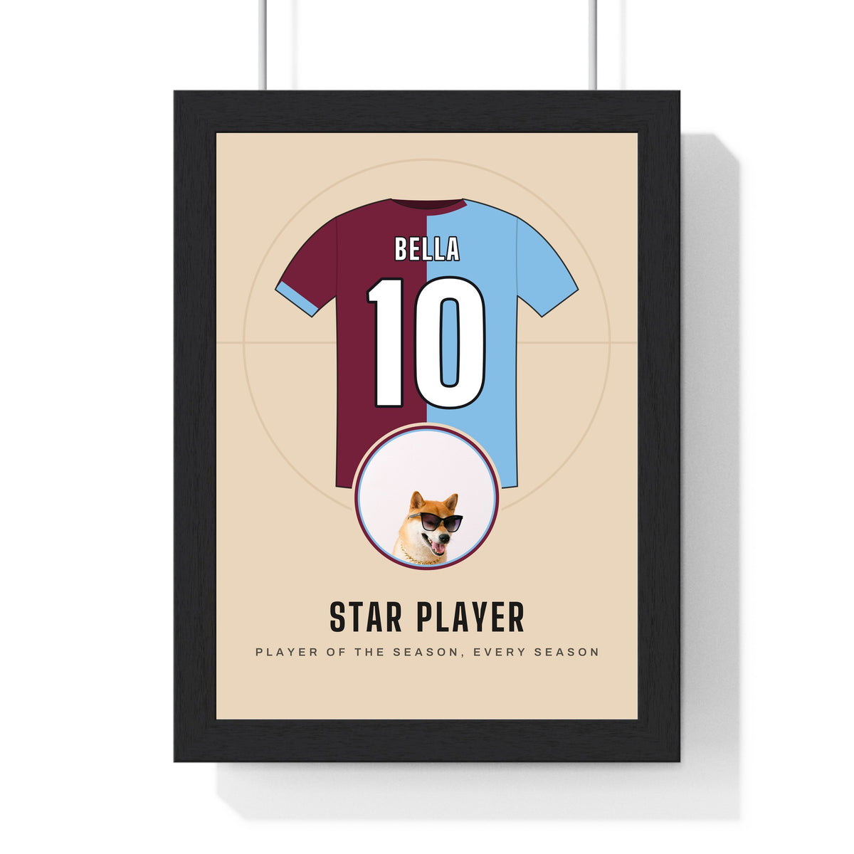 Personalised Dog Football Shirt Print - another design