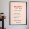 Personalised Dog House Rules Print - on the kitchen wall