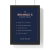 Personalised Dog House Rules Print - framed navy and peach version