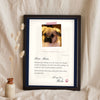 Personalised Gift From the Dog Letter Print - leaning in a frame