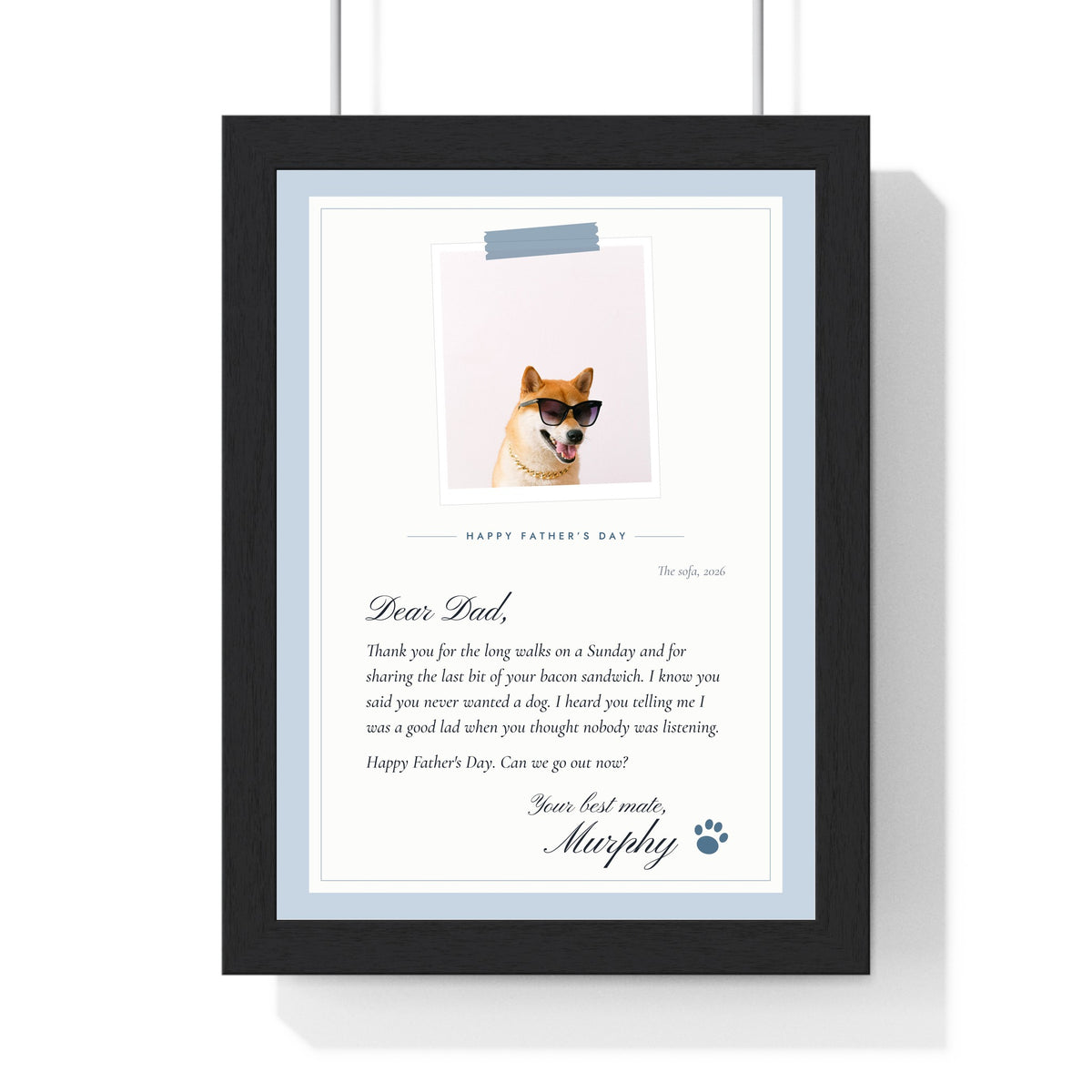 Personalised Gift From the Dog Letter Print - another design