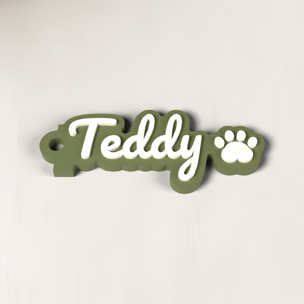 Personalised Dog Name Keyring - another colour choice