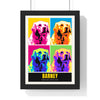 Personalised Dog Pop Art Print - framed personalised dog pop art print