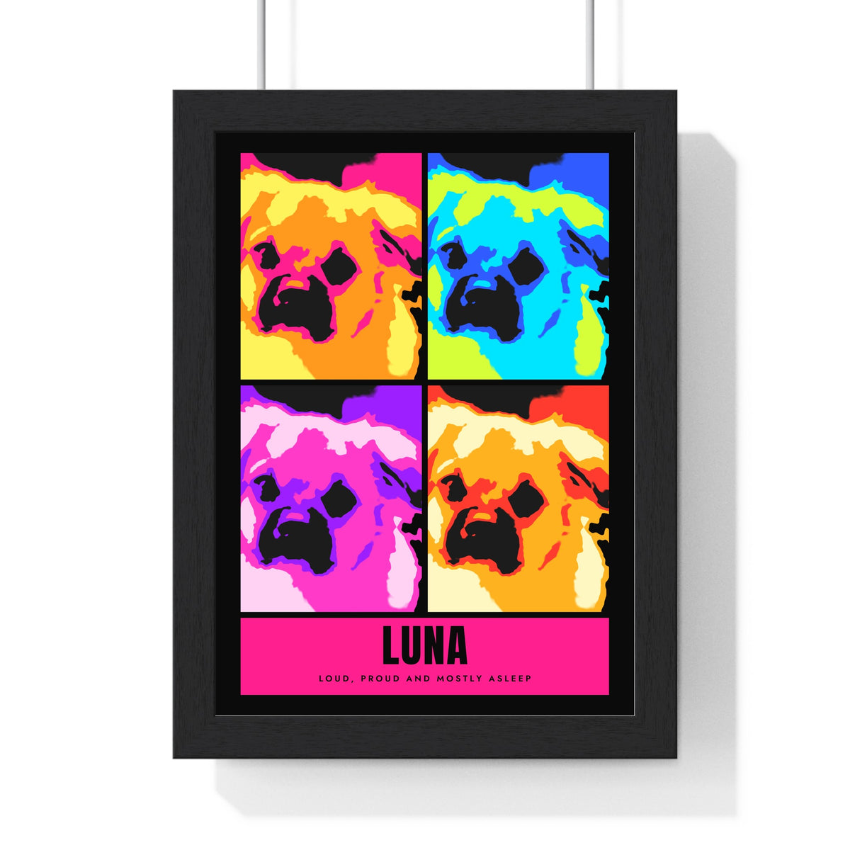 Personalised Dog Pop Art Print - another colourway