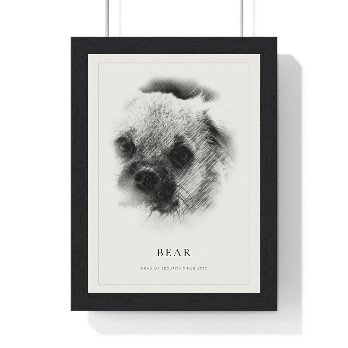 Personalised Dog Sketch Portrait Print - another colourway