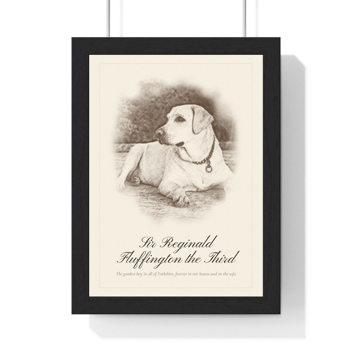 Personalised Dog Sketch Portrait Print - another design