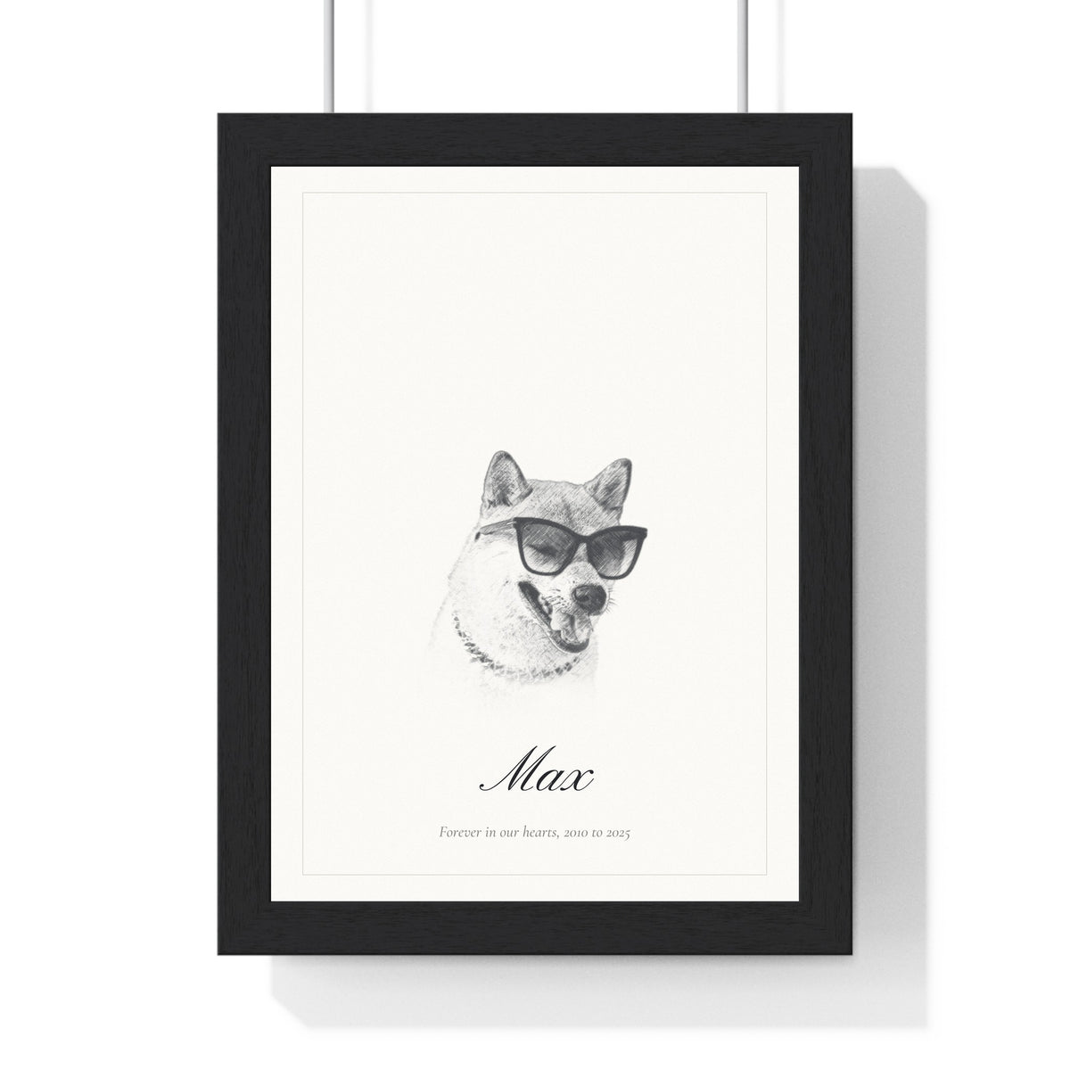 Personalised Dog Sketch Portrait Print - another design