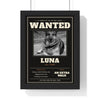 Personalised Dog Wanted Poster Print - dark colourway