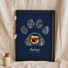 Personalised Dog Word Art Print - leaning in a frame