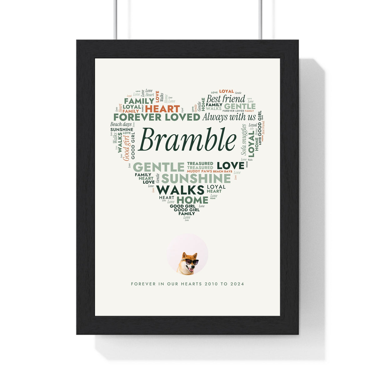 Personalised Dog Word Art Print - another design