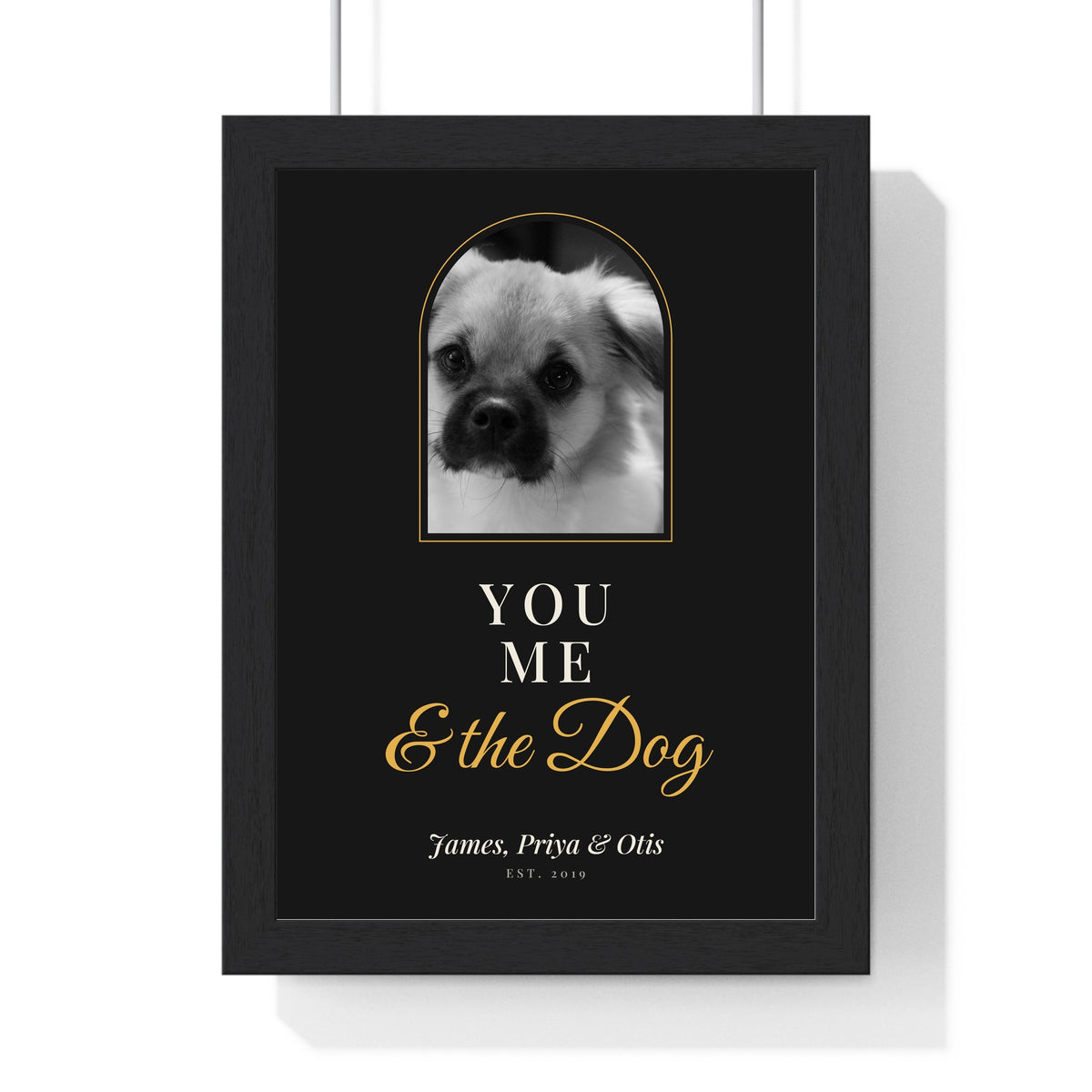 Personalised You, Me & the Dog Print - another colourway