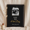 Personalised You, Me & the Dog Print - leaning in a frame