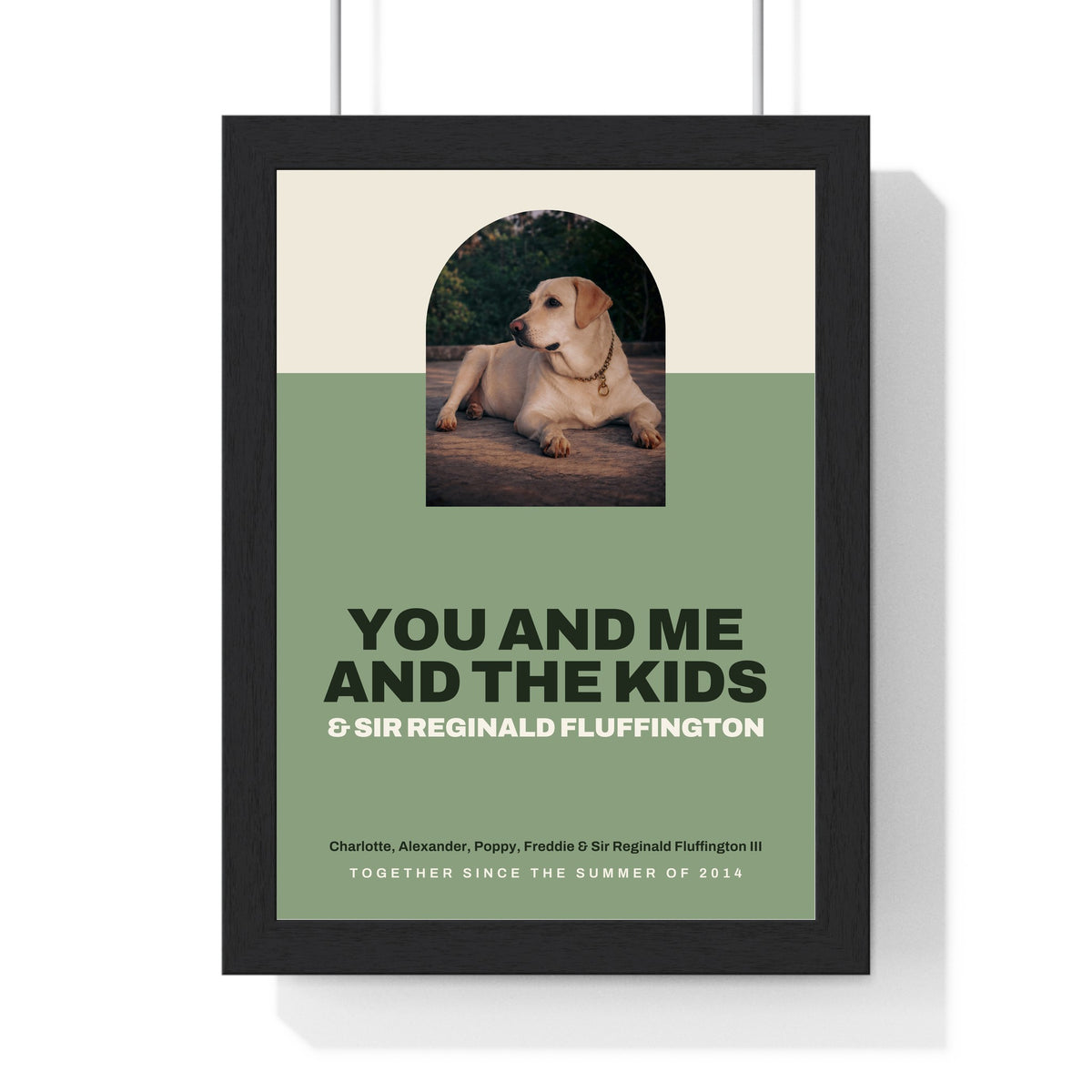 Personalised You, Me & the Dog Print - another design