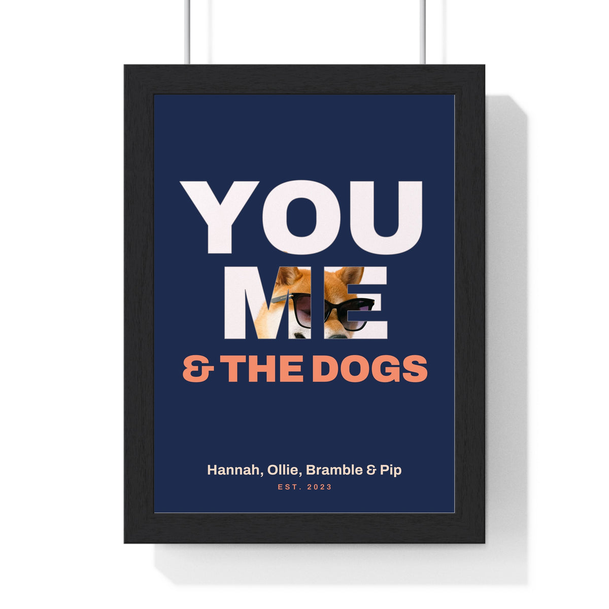 Personalised You, Me & the Dog Print - another design