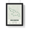 Personalised Dublin Marathon Print - framed street map Dublin Marathon route print with name and finish time