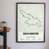 Personalised Dublin Marathon Print - Dublin Marathon route print on the hallway wall