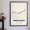 Personalised Edinburgh Marathon Print - Edinburgh Marathon route print on the hallway wall