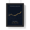 Personalised Edinburgh Marathon Print - framed night style Edinburgh Marathon route print