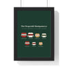 Personalised Family Christmas Jumper Print - framed forest green version with seven jumpers