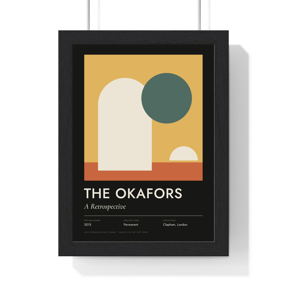 Personalised Family Exhibition Print - framed noir exhibition print for The Okafors